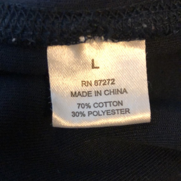 Fichette Sweatshirt Navy Front Pockets Side Zip SZ L - Picture 7 of 8